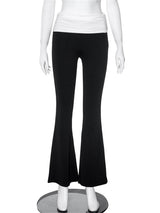 Liber Women's Summer Y2K Solid Color High Waist Slim Fit Trousers