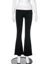 Liber Women's Summer Y2K Solid Color High Waist Slim Fit Trousers