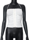 Liber Women's Summer Y2K Solid Color Sleeveless Slim Fit Camisole