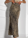 Liber Summer Women's Daily Casual Leopard Print Slim Skirt