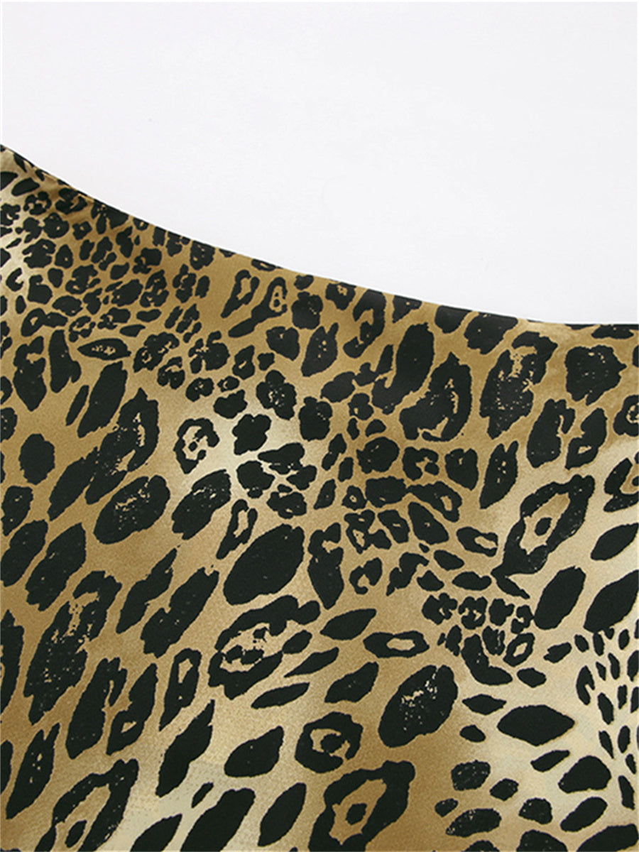 Liber Summer Women's Daily Casual Leopard Print Slim Skirt