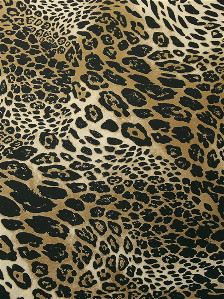 Liber Summer Women's Daily Casual Leopard Print Slim Skirt