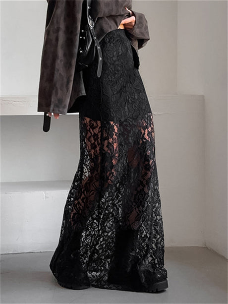 Liber Summer Women's Daily Casual Lace Slim Skirt
