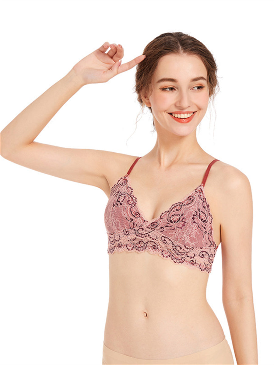 Liber Lace Women's, 1/2 Cup Wire-Free Push-Up Bra