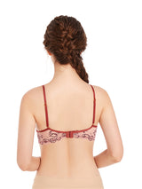 Liber Lace Women's, 1/2 Cup Wire-Free Push-Up Bra