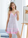 Liber women's floral V-neck sleeveless Sleepwear