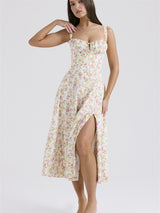 Liber Summer Women's Pastoral Slip Maxi Dresses