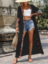 Liber Summer Women's Beach Print, Spliced 5-point Sleeve Jackets