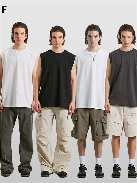 Liber Men's SS 4 Solid Colors Tank Top