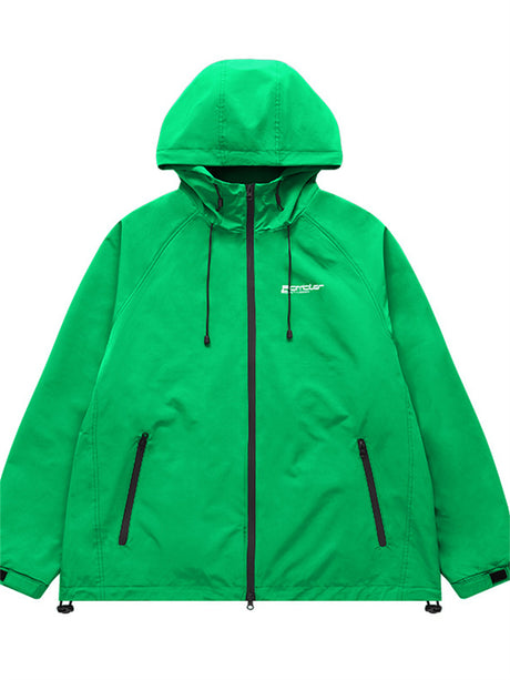 Liber Men's Fall Hip Hop Print Hooded Long Sleeve Loose Jacket