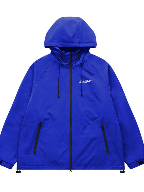Liber Men's Fall Hip Hop Print Hooded Long Sleeve Loose Jacket