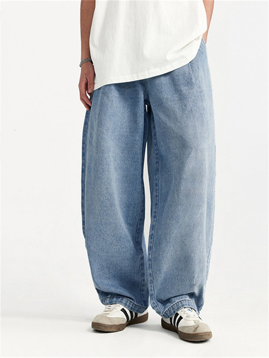 Liber Men's Fall Hip Hop Denim Loose Jeans