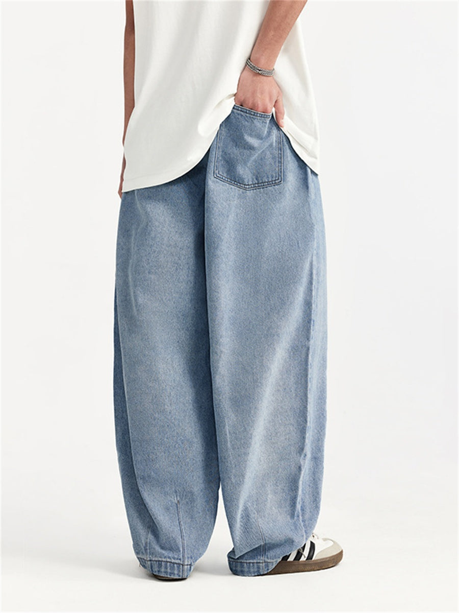 Liber Men's Fall Hip Hop Denim Loose Jeans