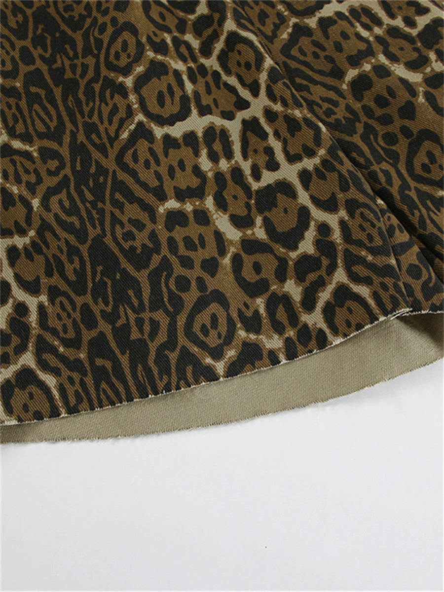 Liber Summer Women's Hip Hop Leopard Loose Suit