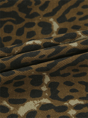 Liber Summer Women's Hip Hop Leopard Loose Suit