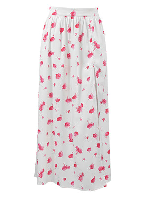 Liber Summer Women's Pastoral Print Loose Skirt