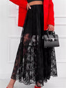 Liber summer women's clothing daily casual solid color, lace loose skirt