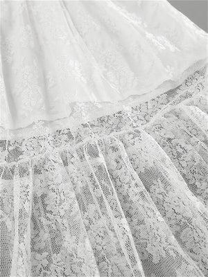 Liber summer women's clothing daily casual solid color, lace loose skirt