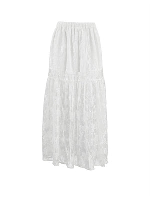 Liber summer women's clothing daily casual solid color, lace loose skirt