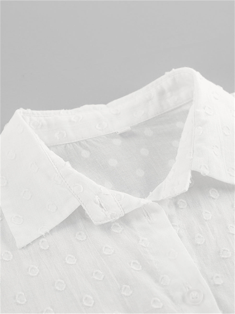 Liber summer women's clothing daily casual solid color, ruffles, lace turn-up collar long sleeves loose two-piece suit