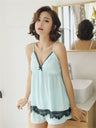 Liber Lace V-neck Sleeveless Slim Fit Homewear