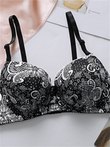 Liber Women's Printed 3/4 Cup Underwire Push Up Bra