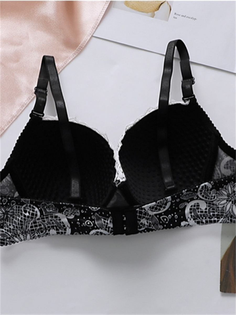 Liber Women's Printed 3/4 Cup Underwire Push Up Bra