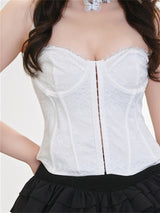 Liber Summer Women's Y2K Hot Girl Lace Sleeveless Slim Fit Camisole