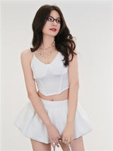 Liber Summer Women's Y2K Hottie Solid Color Sleeveless Slim Fit Camisole