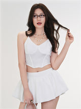 Liber Summer Women's Y2K Hottie Solid Color Sleeveless Slim Fit Camisole