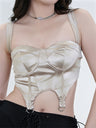 Liber Summer Women's Y2K Hottie Solid Color Sleeveless Slim Fit Camisole