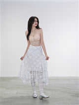 Liber Summer Women's Y2K Hot Girl Lace Sleeveless Slim Fit Camisole