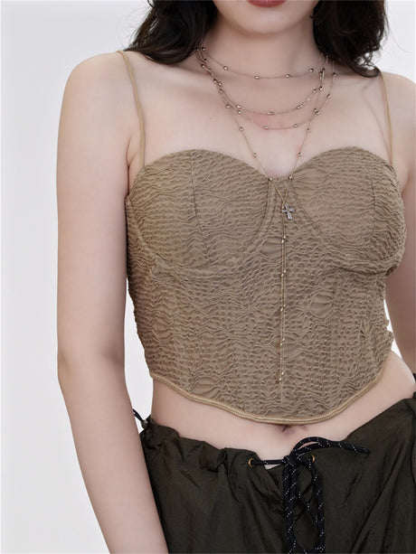 Liber Summer Women's Y2K Hottie Solid Color Sleeveless Slim Fit Camisole
