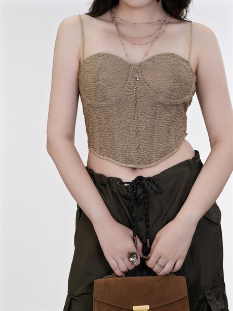 Liber Summer Women's Y2K Hottie Solid Color Sleeveless Slim Fit Camisole