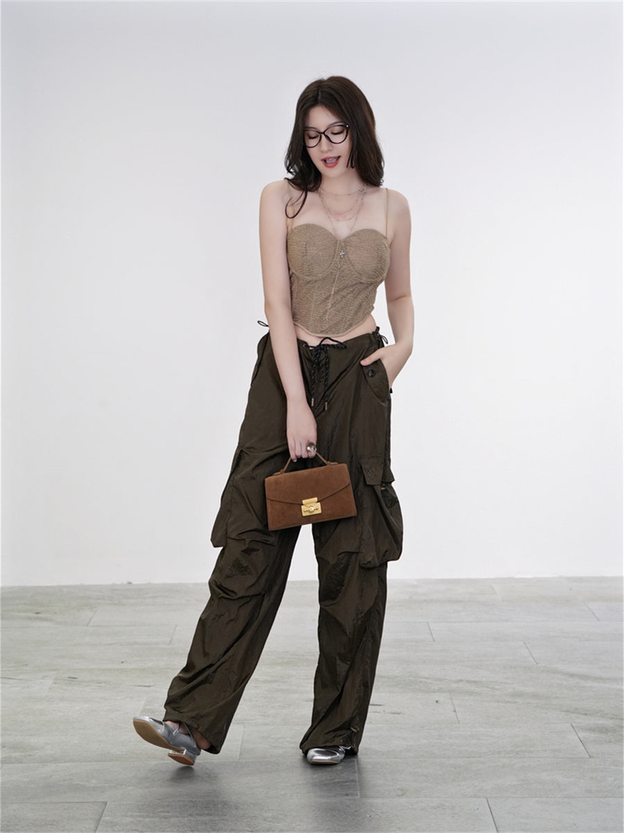 Liber Summer Women's Y2K Hottie Solid Color Sleeveless Slim Fit Camisole