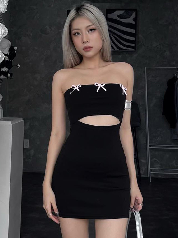 Liber Summer Women's Y2K Hot Girl Butterfly Sleeveless Slim Dress