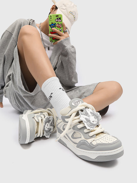 Liber hip-hop stitching bread shoes