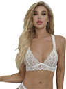 Liber women's solid color, lace 3/4 cup non-wired push-up bra