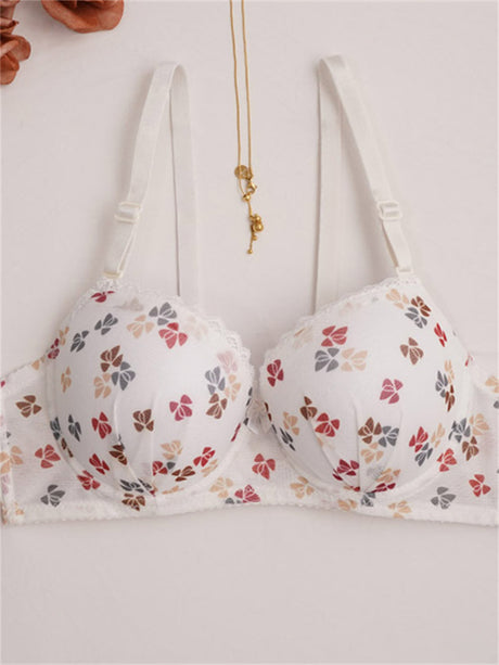 Liber Women's Printed 3/4 Cup Wire-Free Push-Up Bra