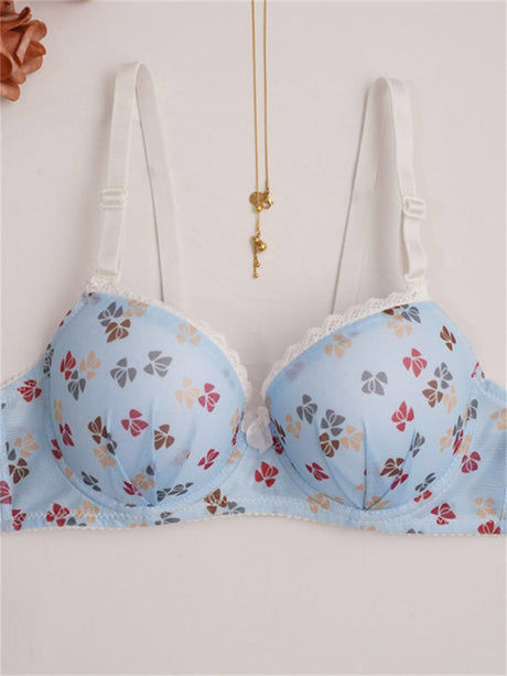 Liber Women's Printed 3/4 Cup Wire-Free Push-Up Bra