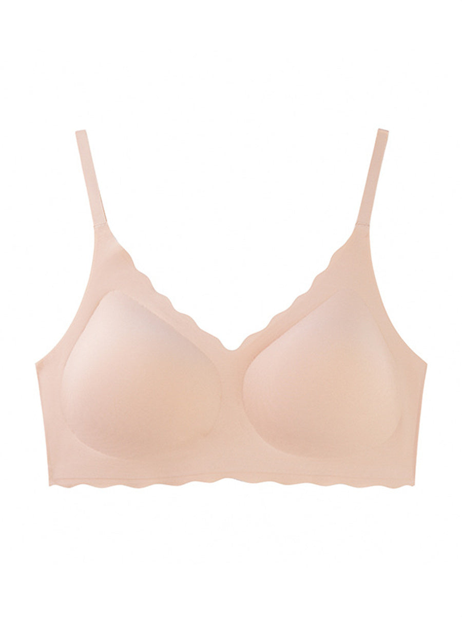 Liber Women's Solid Color Full Cup Wire-Free Push-Up Bra