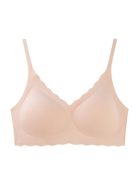 Liber Women's Solid Color Full Cup Wire-Free Push-Up Bra