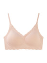 Liber Women's Solid Color Full Cup Wire-Free Push-Up Bra