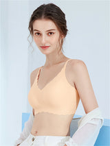 Liber Women's Solid Color Full Cup Wire-Free Push-Up Bra