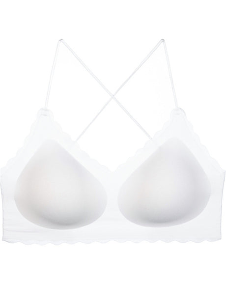 Liber Women's Solid Color Full Cup Wire-Free Push-Up Bra