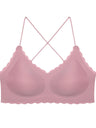 Liber Women's Solid Color Full Cup Wire-Free Push-Up Bra
