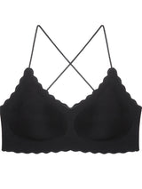 Liber Women's Solid Color Full Cup Wire-Free Push-Up Bra