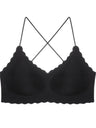 Liber Women's Solid Color Full Cup Wire-Free Push-Up Bra