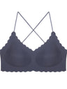 Liber Women's Solid Color Full Cup Wire-Free Push-Up Bra