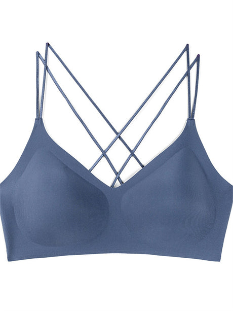 Liber Women's Solid Color Full Cup Wire-Free Smooth Bra